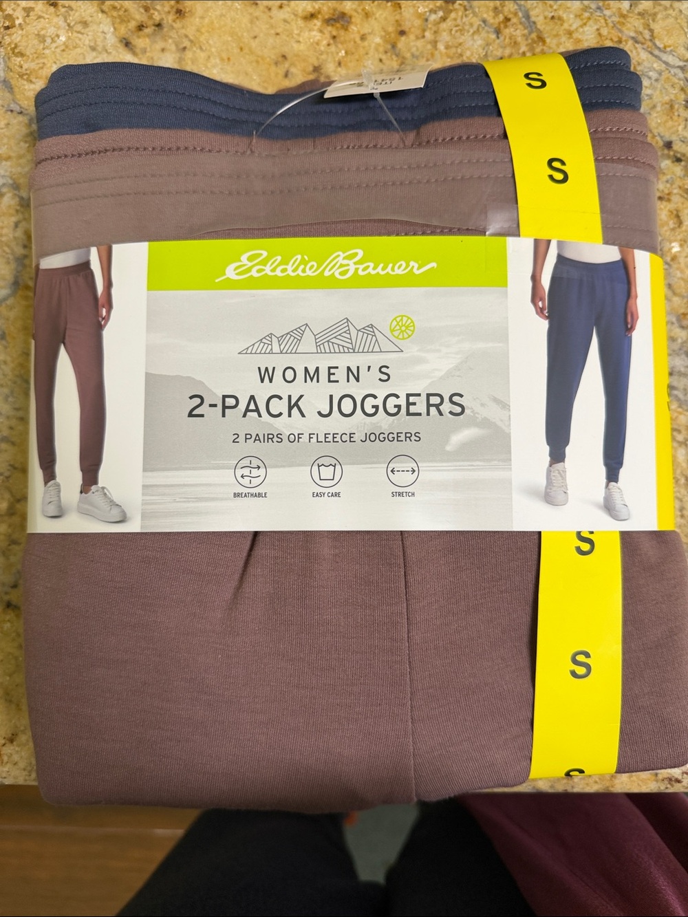 Eddie Bauer Women's Jogger 2-Pack SZ Small in Slate Blue & Mauve